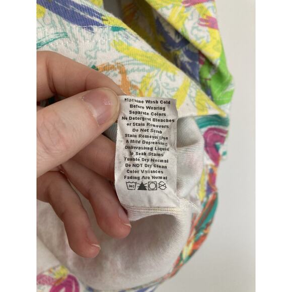 Fresh Produce Top Blouse Womens Size 3X 3/4 Sleeve Floral Tropical Beachy Spring - Picture 5 of 9